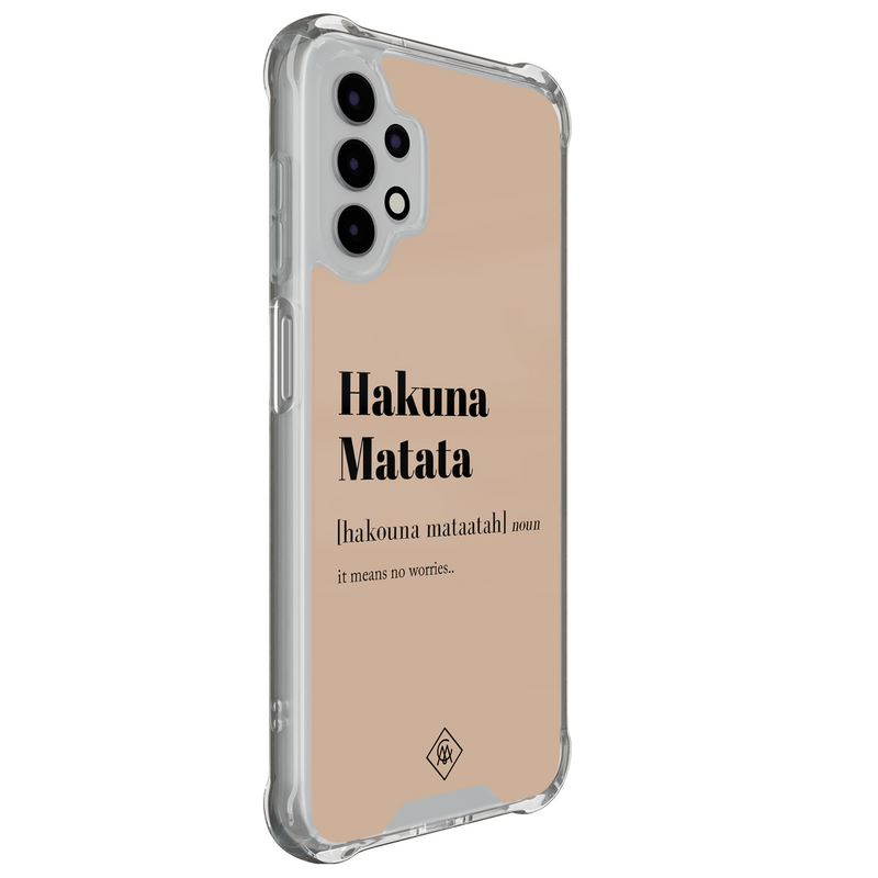 Casimoda Samsung Galaxy A13 4G shockproof hoesje - Hakuna matata