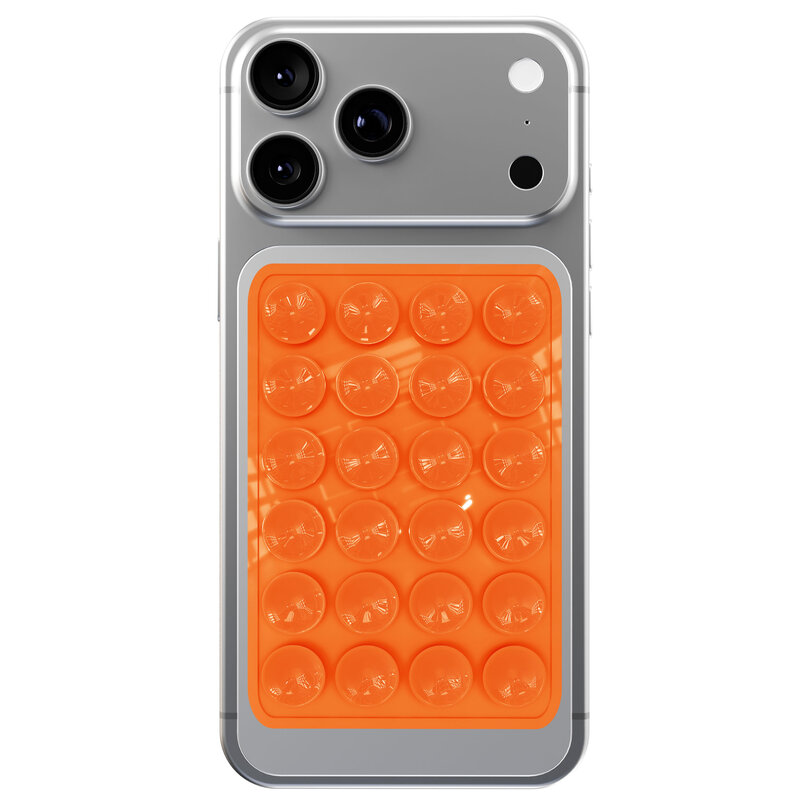 Casimoda Dubbele zijde zuignap voor telefoon - Oranje zuignap