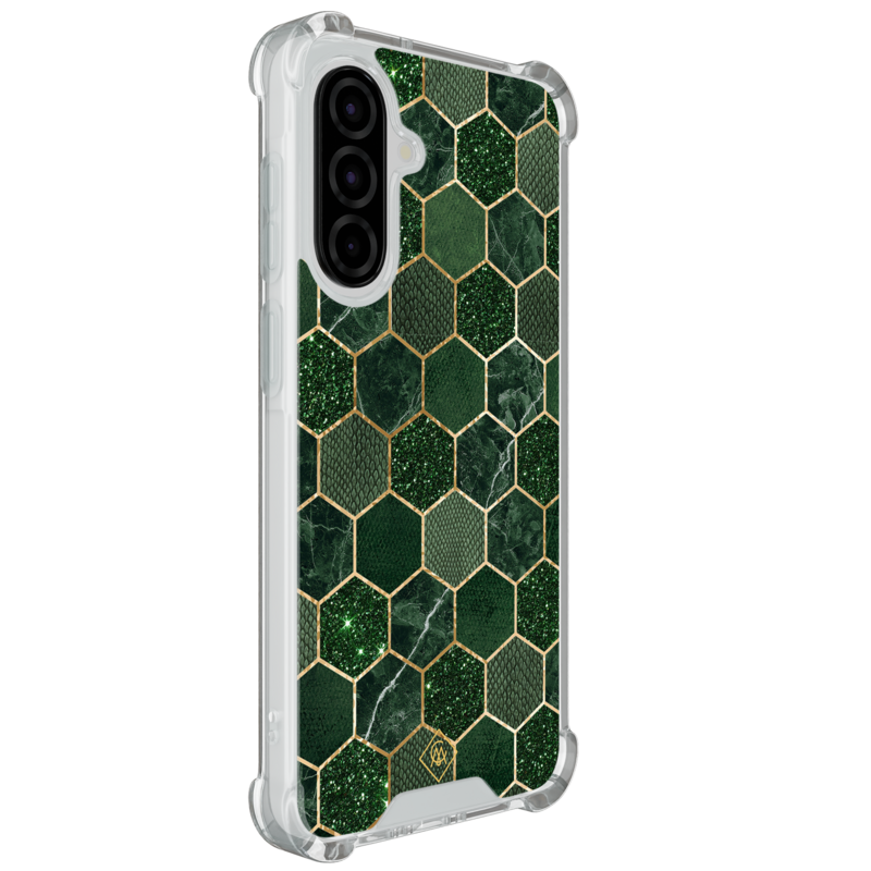 Casimoda Samsung Galaxy A37 shockproof hoesje - Kubus groen