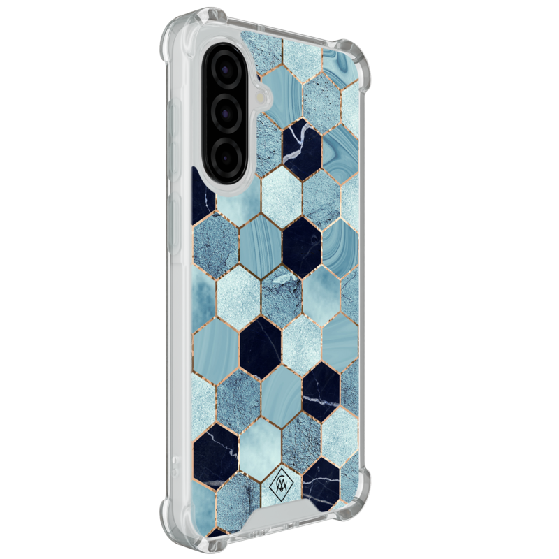 Casimoda Samsung Galaxy A37 shockproof hoesje - Blue cubes