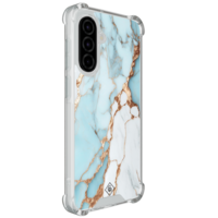 Casimoda Samsung Galaxy A37 shockproof hoesje - Marmer lichtblauw