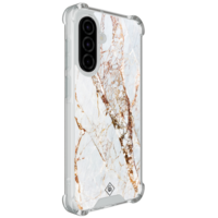 Casimoda Samsung Galaxy A37 shockproof hoesje - Marmer goud