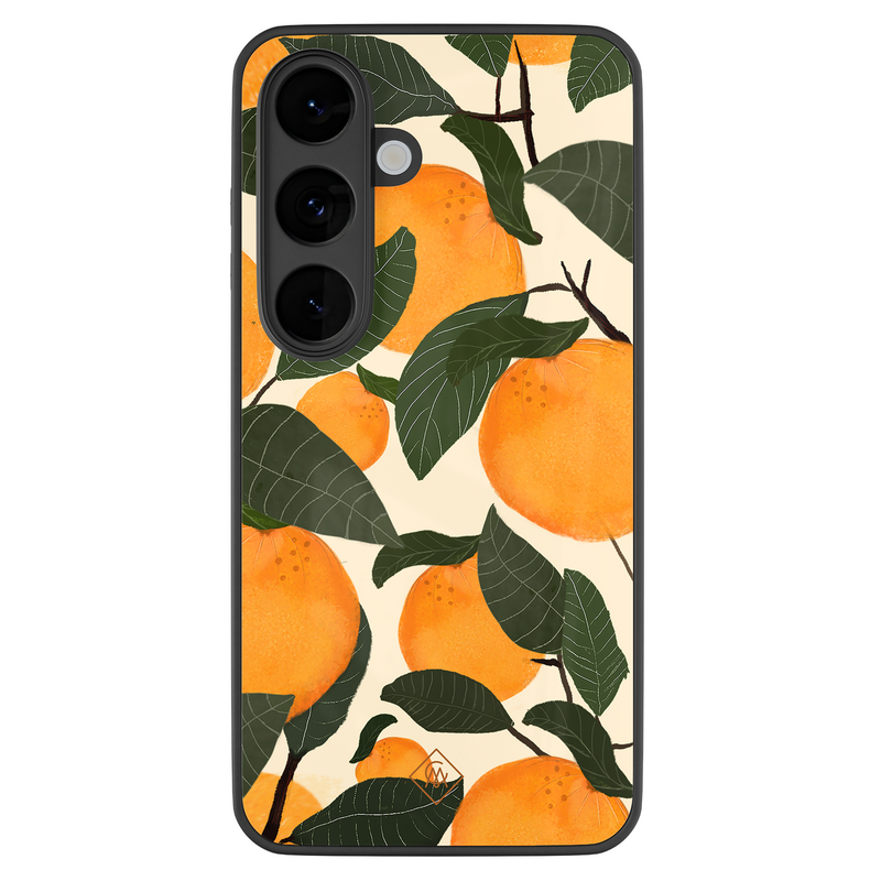 Casimoda Samsung Galaxy S26 glazen hardcase - Orange garden