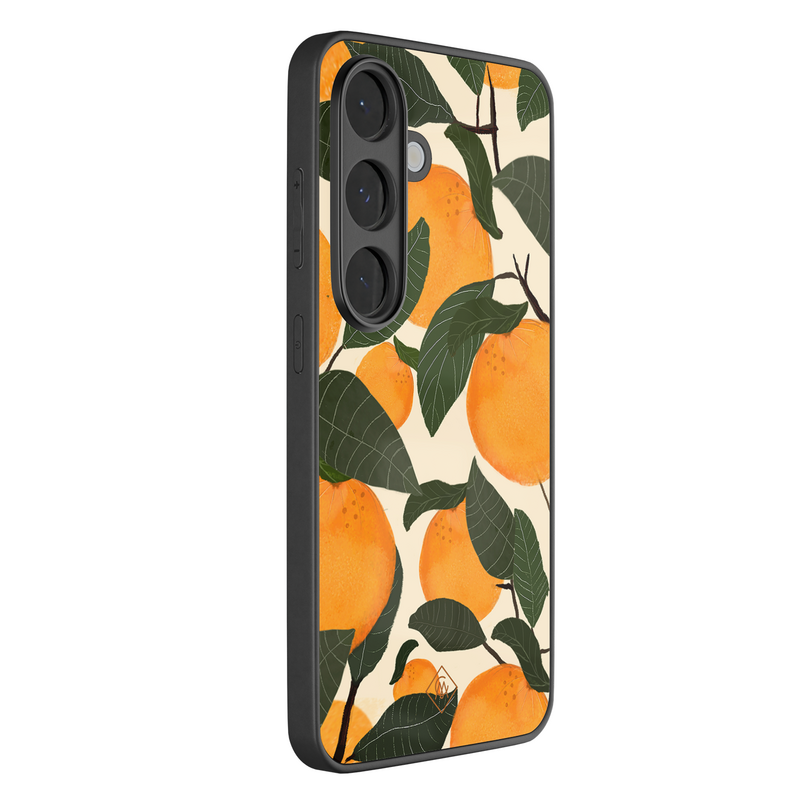Casimoda Samsung Galaxy S26 glazen hardcase - Orange garden