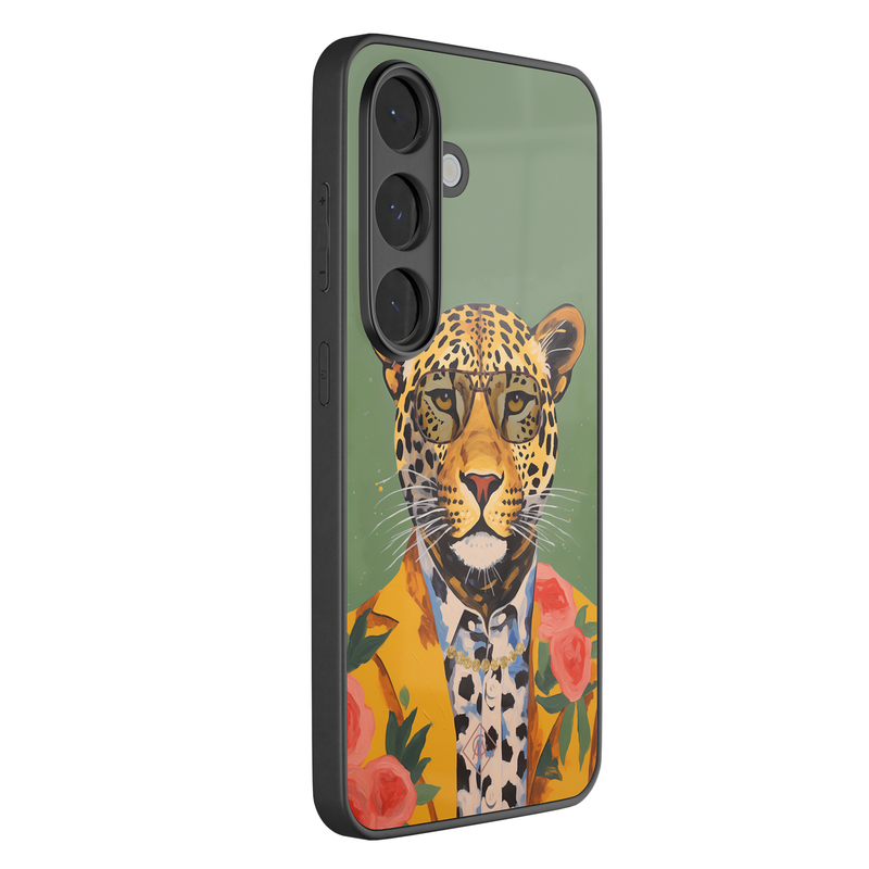 Casimoda Samsung Galaxy S26 glazen hardcase - Luipaard hipster