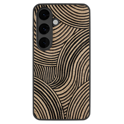 Casimoda Samsung Galaxy S26 glazen hardcase - Ebony waves