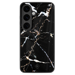 Casimoda Samsung Galaxy S26 glazen hardcase - Marmer zwart