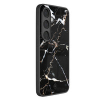 Casimoda Samsung Galaxy S26 glazen hardcase - Marmer zwart