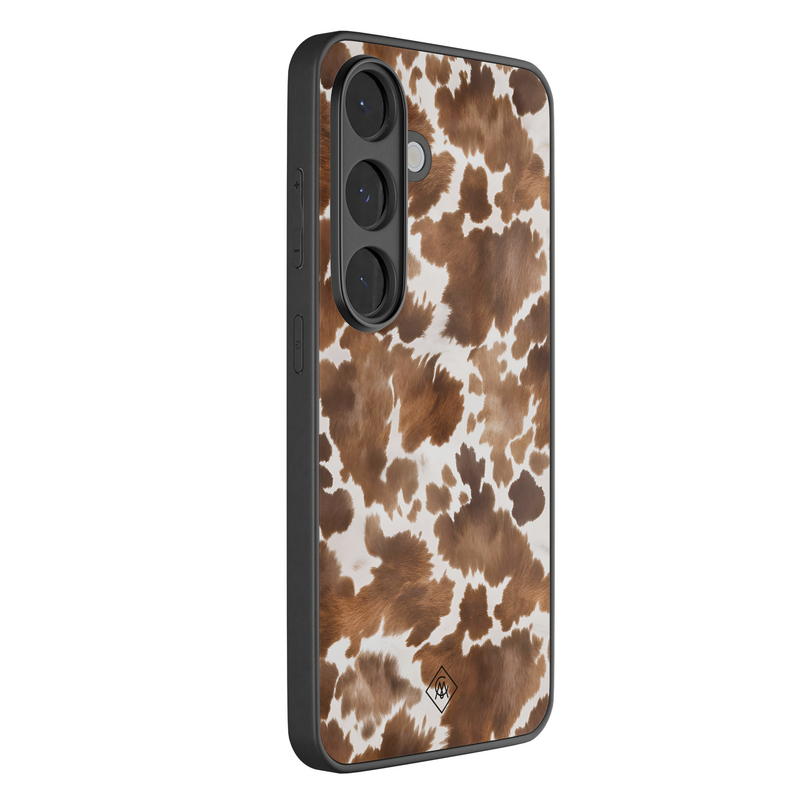 Casimoda Samsung Galaxy S26 glazen hardcase - Koeienprint