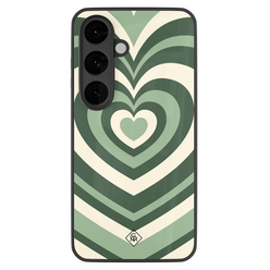 Casimoda Samsung Galaxy S26 glazen hardcase - Hart swirl groen