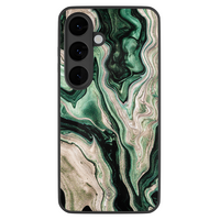Casimoda Samsung Galaxy S26 glazen hardcase - Green waves