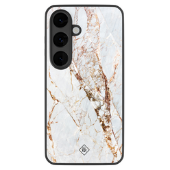 Casimoda Samsung Galaxy S26 glazen hardcase - Marmer goud