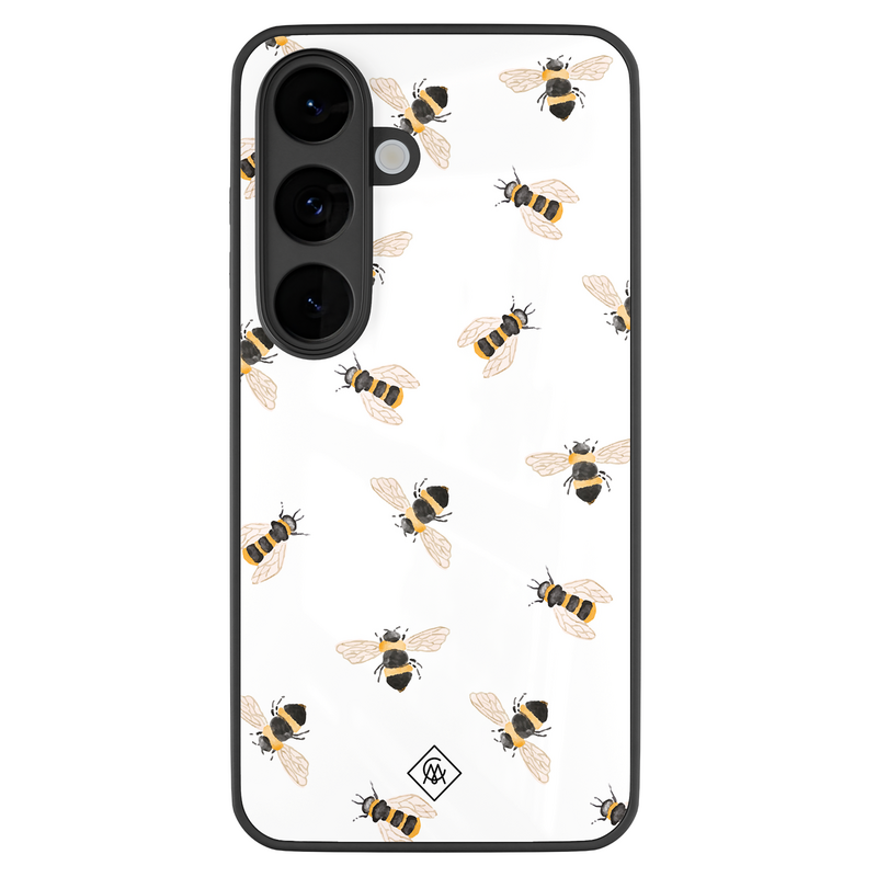 Casimoda Samsung Galaxy S26 glazen hardcase - Bee happy