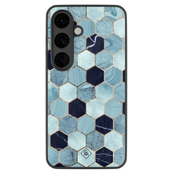 Casimoda Samsung Galaxy S26 glazen hardcase - Blue cubes