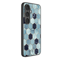 Casimoda Samsung Galaxy S26 glazen hardcase - Blue cubes