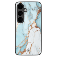 Casimoda Samsung Galaxy S26 glazen hardcase - Marmer lichtblauw