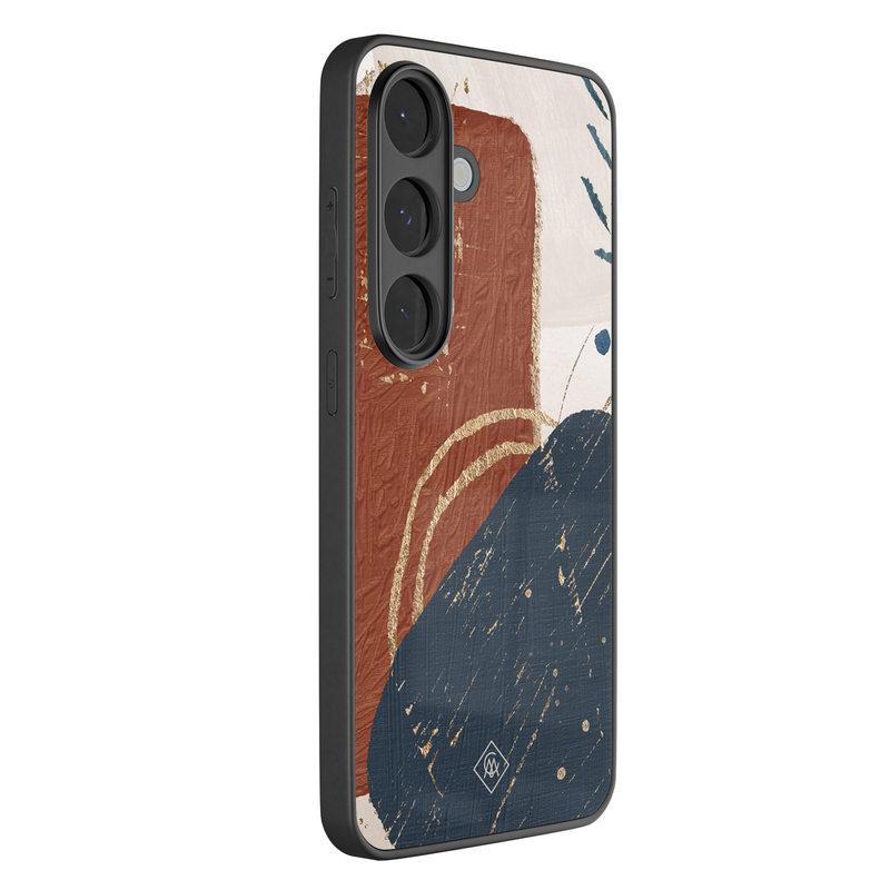 Casimoda Samsung Galaxy S26 glazen hardcase - Abstract terracotta