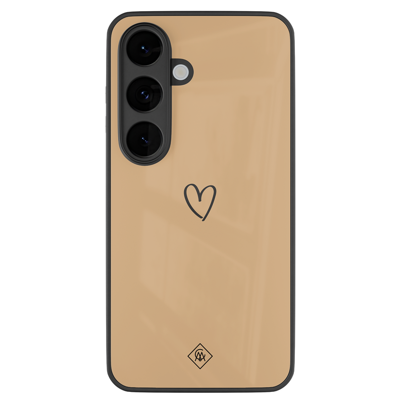 Casimoda Samsung Galaxy S26 glazen hardcase - Hart bruin
