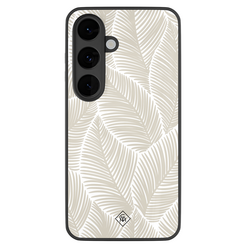 Casimoda Samsung Galaxy S26 glazen hardcase - Palmy leaves beige