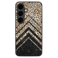 Casimoda Samsung Galaxy S26 glazen hardcase - Chevron luipaard