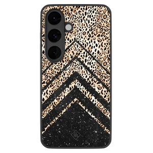 Casimoda Samsung Galaxy S26 glazen hardcase - Chevron luipaard