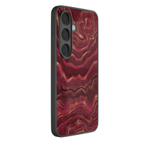 Casimoda Samsung Galaxy S26 glazen hardcase - Agate rood