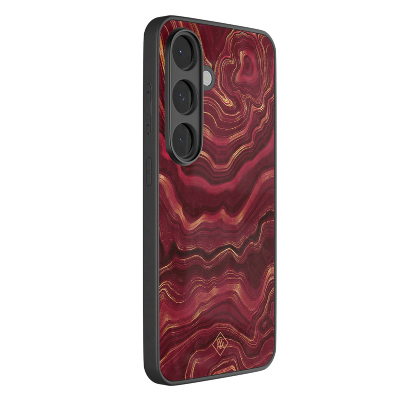 Casimoda Samsung Galaxy S26 glazen hardcase - Agate rood