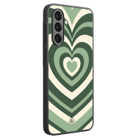 Casimoda Samsung Galaxy A37 hoesje - Hart swirl groen