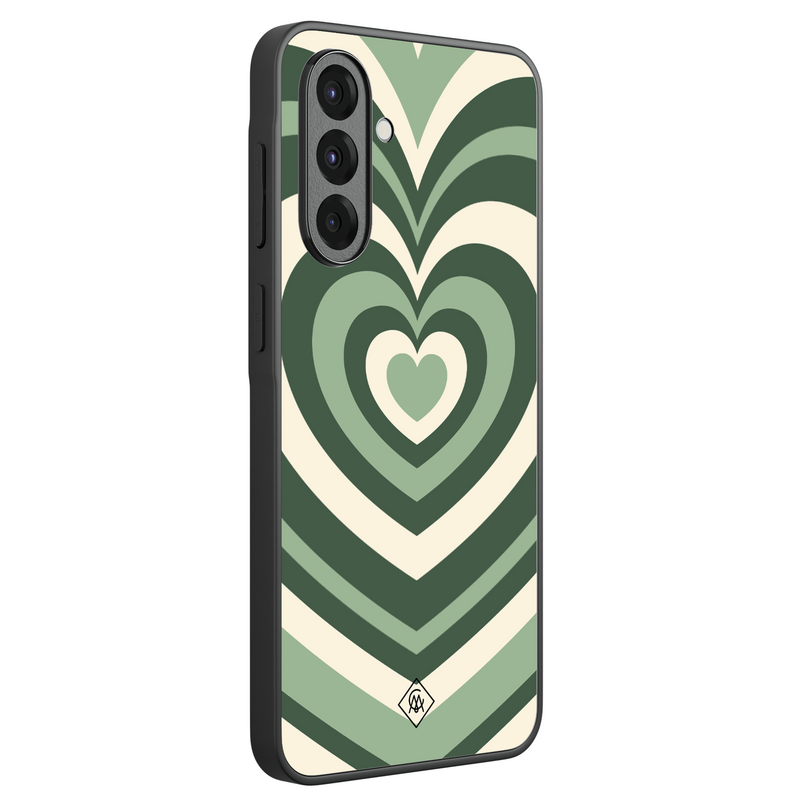 Casimoda Samsung Galaxy A37 hoesje - Hart swirl groen