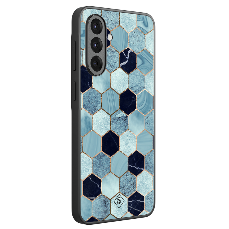 Casimoda Samsung Galaxy A37 hoesje - Blue cubes