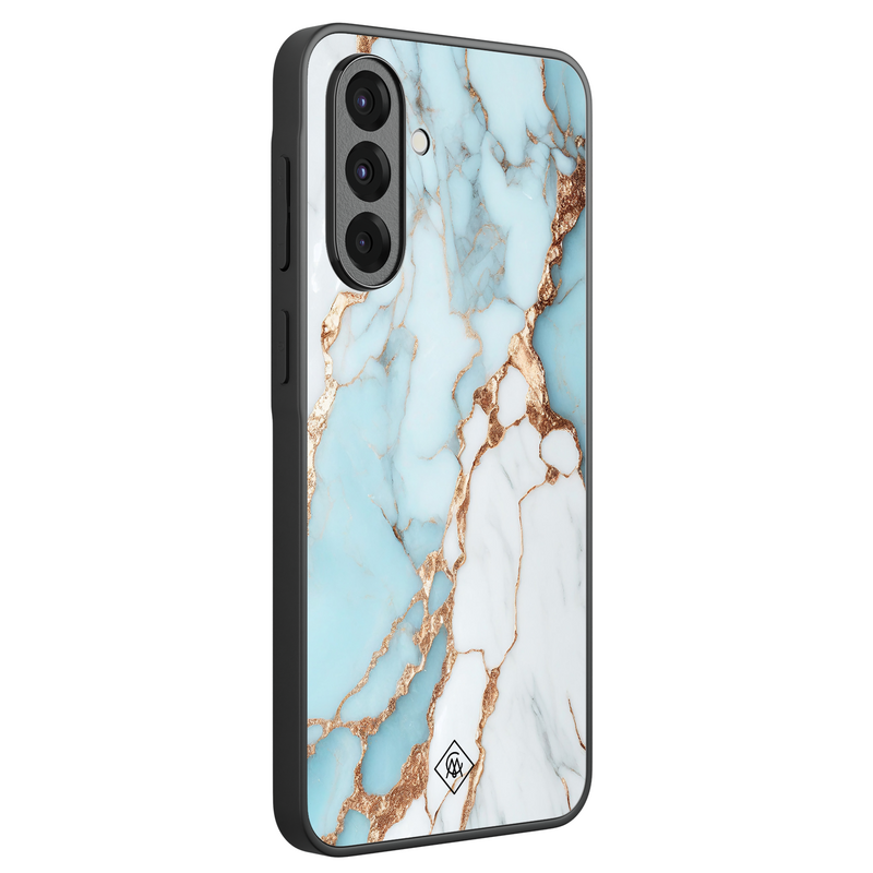 Casimoda Samsung Galaxy A37 hoesje - Marmer lichtblauw