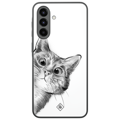 Casimoda Samsung Galaxy A37 hoesje - Peekaboo kat