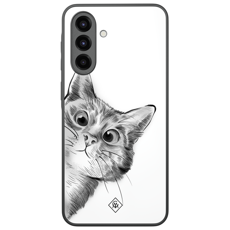 Casimoda Samsung Galaxy A37 hoesje - Peekaboo kat