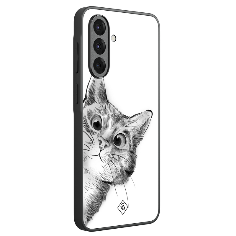 Casimoda Samsung Galaxy A37 hoesje - Peekaboo kat