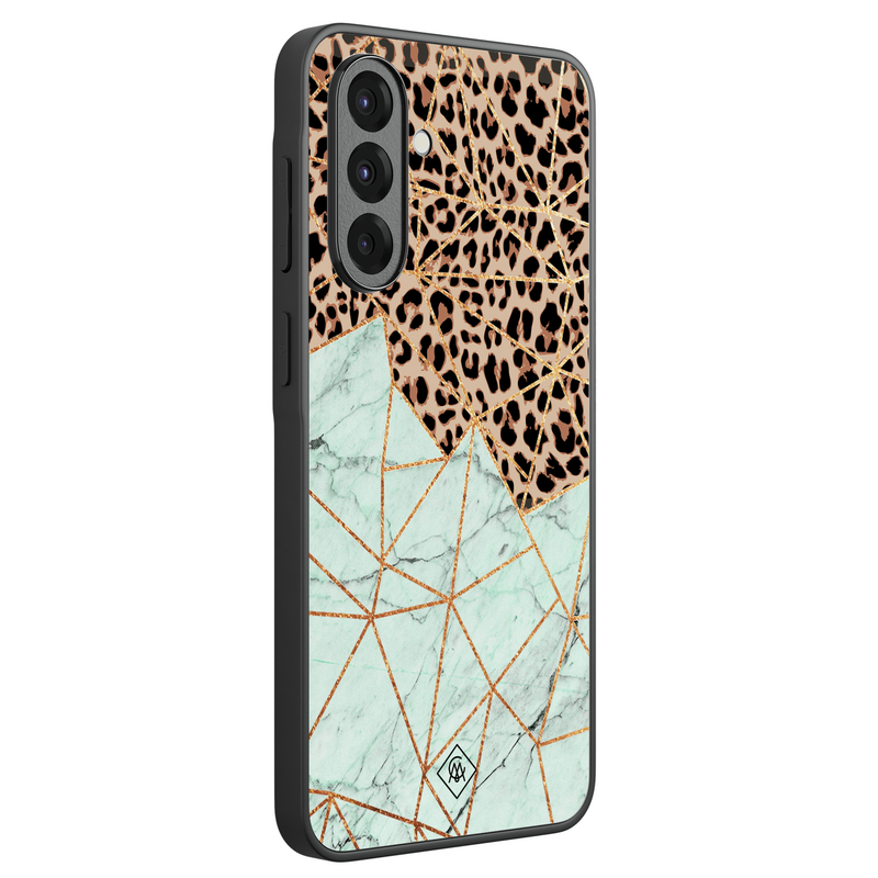 Casimoda Samsung Galaxy A37 hoesje - Luipaard marmer mint