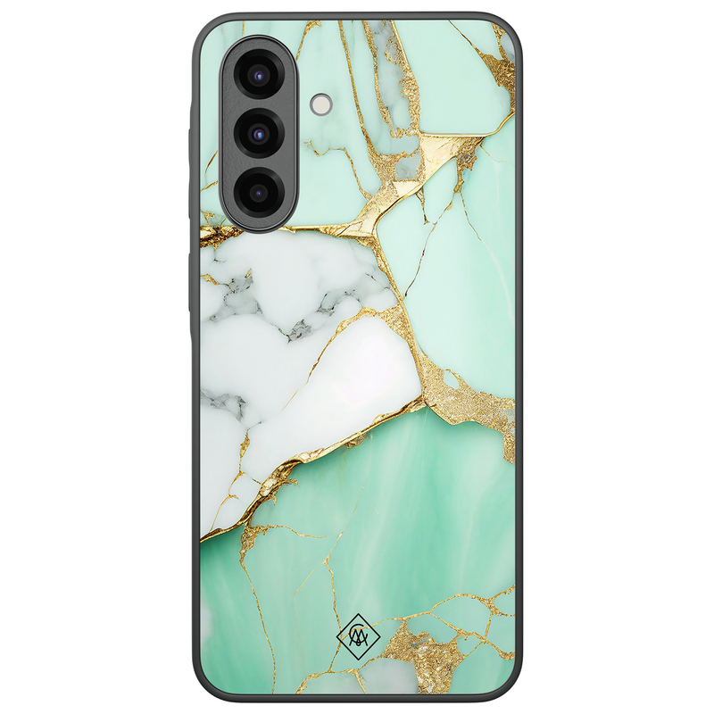 Casimoda Samsung Galaxy A37 hoesje - Marmer mint goud