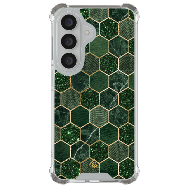 Casimoda Samsung Galaxy S26 Plus shockproof hoesje - Kubus groen