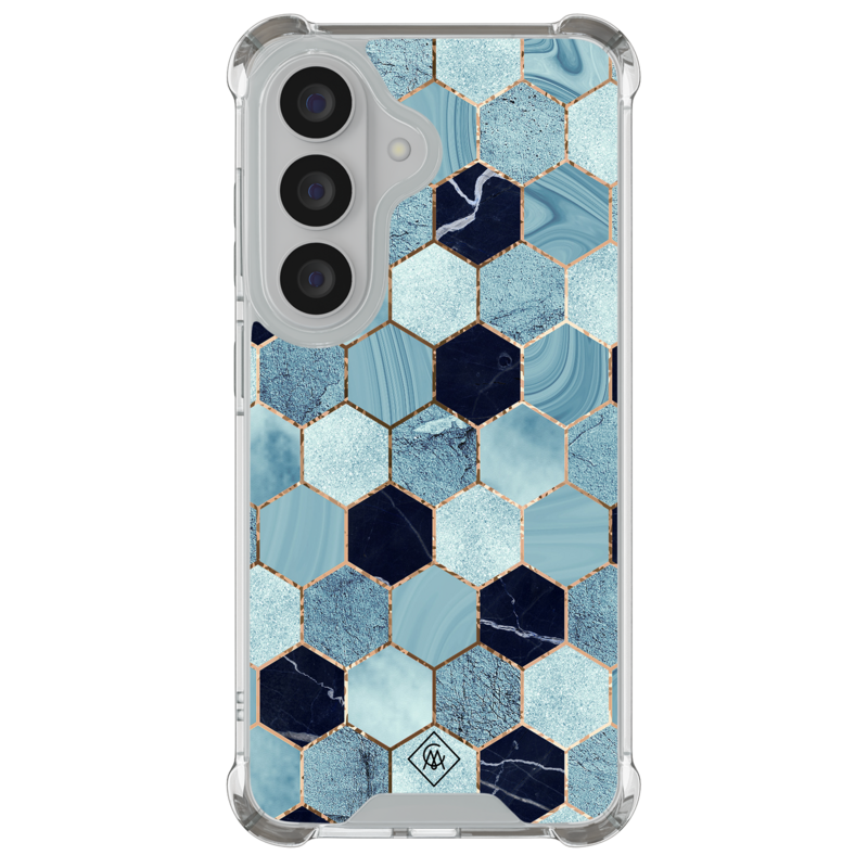 Casimoda Samsung Galaxy S26 Plus shockproof hoesje - Blue cubes