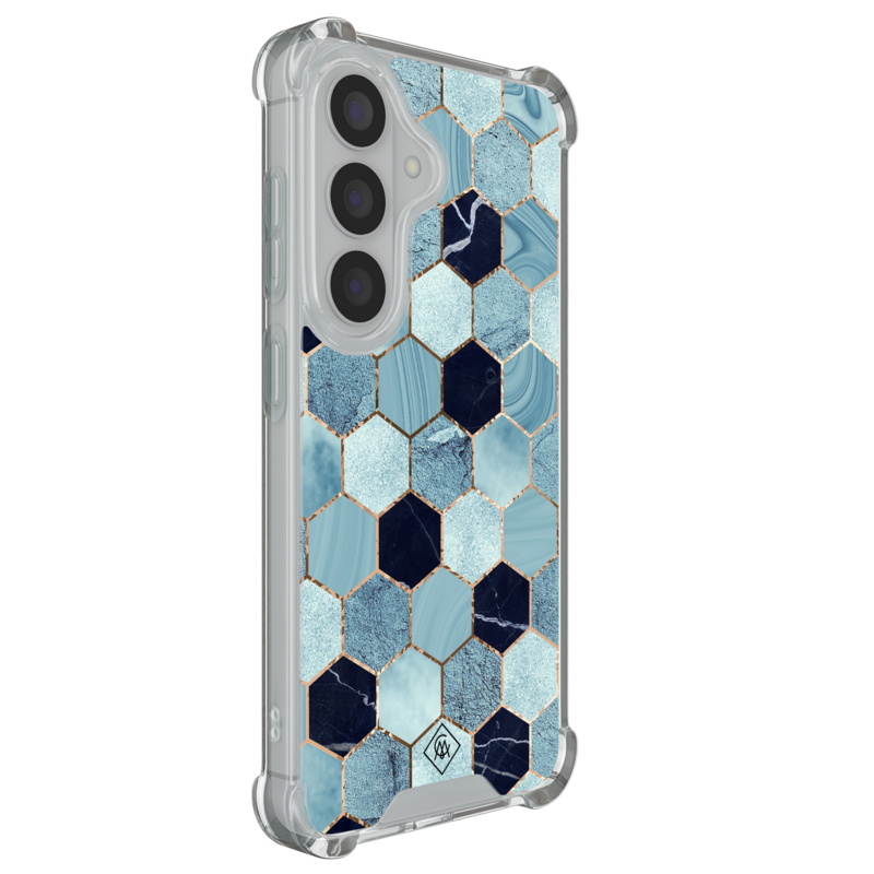 Casimoda Samsung Galaxy S26 Plus shockproof hoesje - Blue cubes