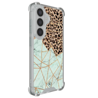 Casimoda Samsung Galaxy S26 Plus shockproof hoesje - Luipaard marmer mint
