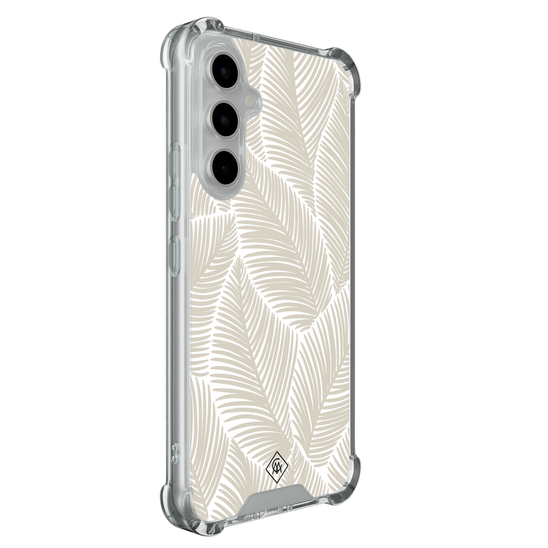 Casimoda Samsung Galaxy A55 shockproof hoesje - Palmy leaves beige