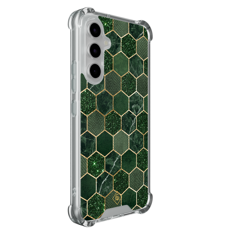 Casimoda Samsung Galaxy A55 shockproof hoesje - Kubus groen