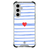 Casimoda Samsung Galaxy A55 shockproof hoesje - Blue love lines