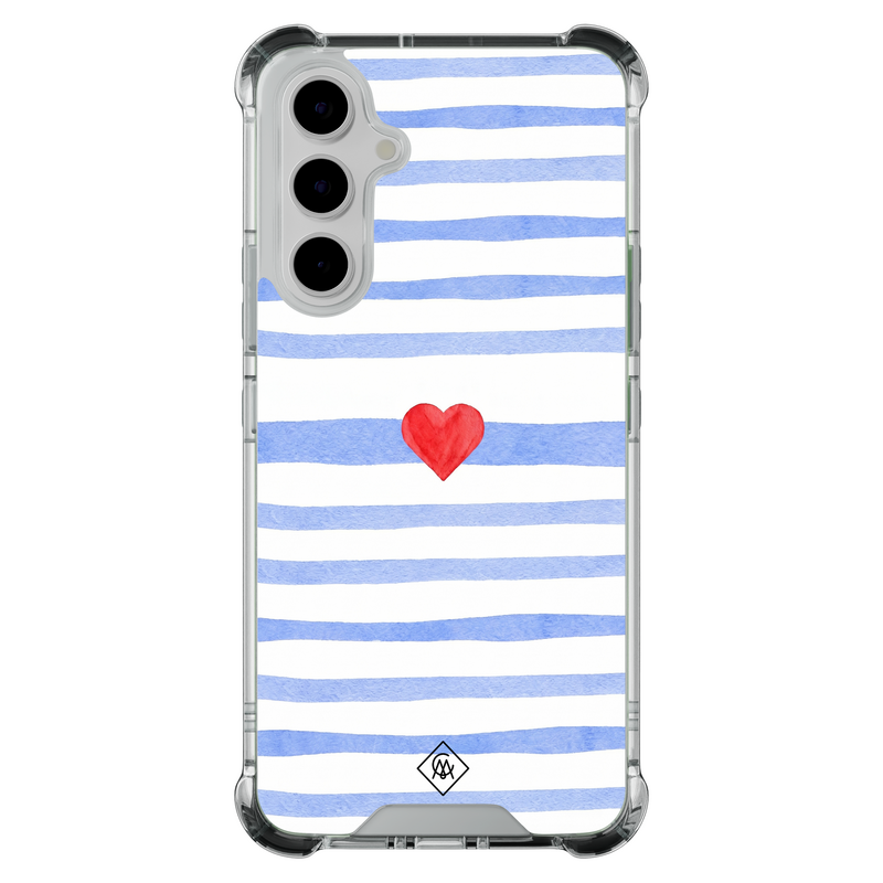 Casimoda Samsung Galaxy A55 shockproof hoesje - Blue love lines