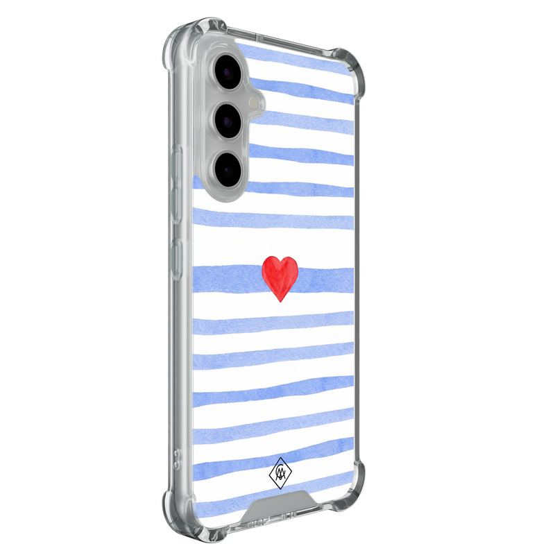 Casimoda Samsung Galaxy A55 shockproof hoesje - Blue love lines