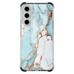 Casimoda Samsung Galaxy A55 shockproof hoesje - Marmer lichtblauw