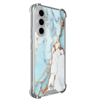 Casimoda Samsung Galaxy A55 shockproof hoesje - Marmer lichtblauw
