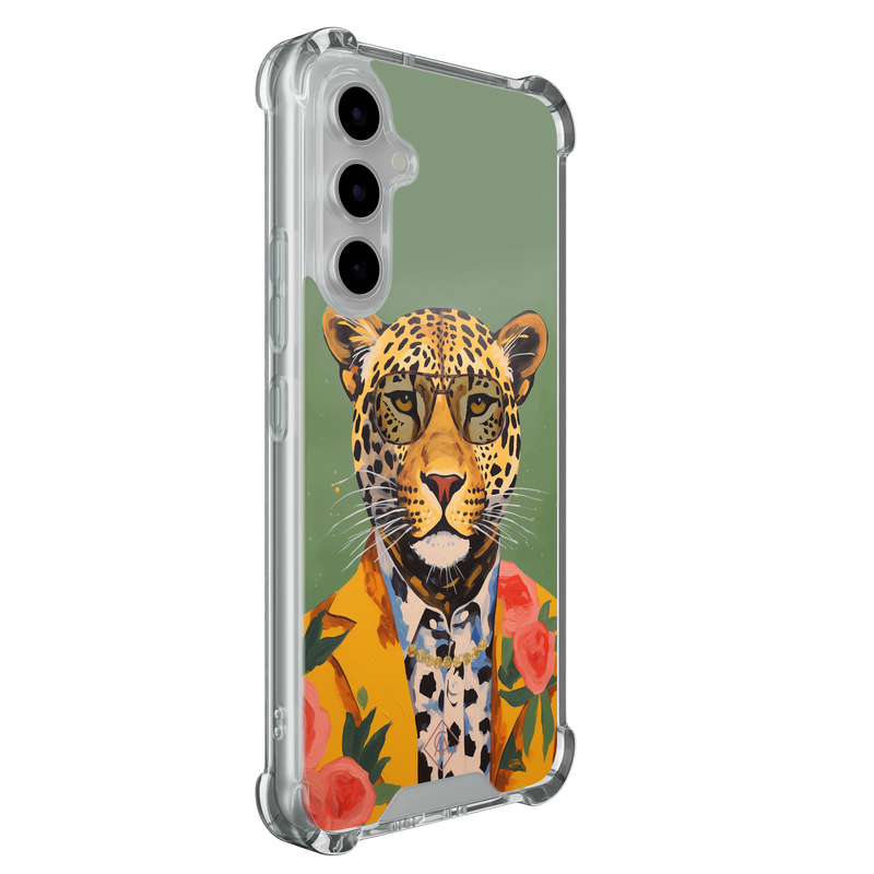 Casimoda Samsung Galaxy A55 shockproof hoesje - Luipaard hipster