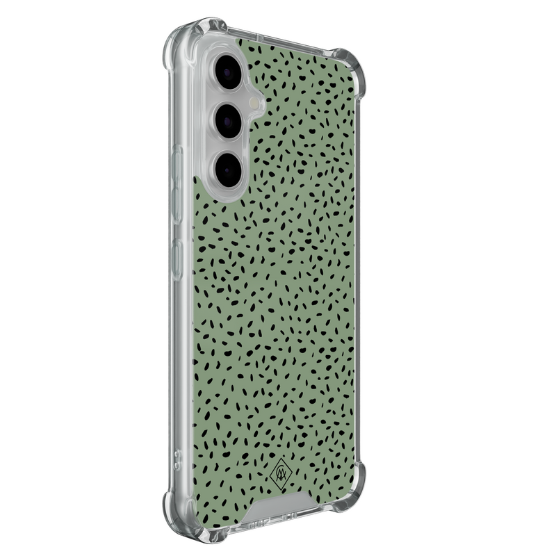 Casimoda Samsung Galaxy A55 shockproof hoesje - Green confetti