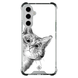 Casimoda Samsung Galaxy A55 shockproof hoesje - Kat kiekeboe